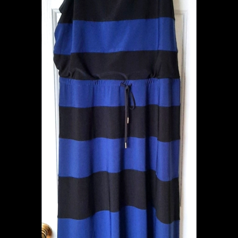 WHBM Black and blue asymmetrical dress